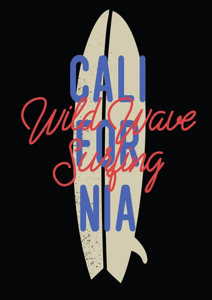 Californië surfer. Surfboards.Wild Golf surfer — Stockvector