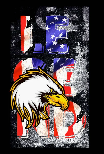 American flag with eagle. independence day