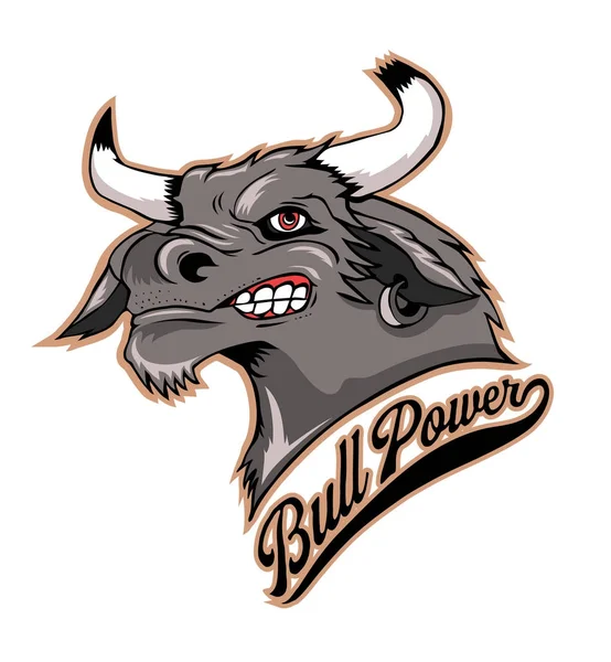 Bull power logo — Stock Vector