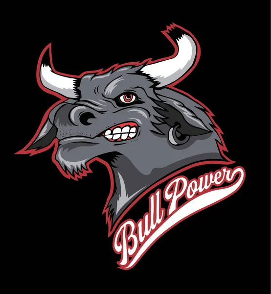 Bull power logotyp — Stock vektor