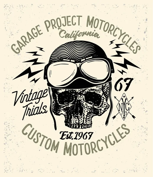 Vintage Motorkerékpár Címke Vector Design — Stock Vector