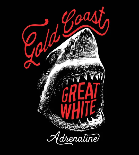 Grote witte haai — Stockvector