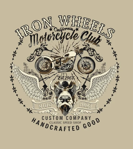 Motosiklet Kulübü logosu — Stok Vektör