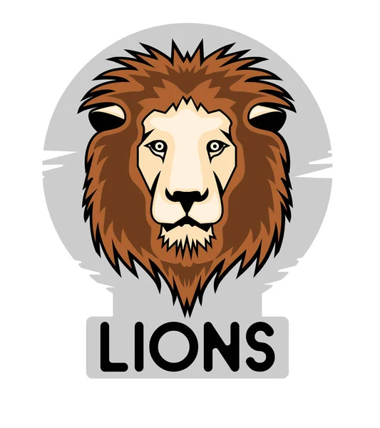 Projeto Colorido Logotipo Leão Ilustração Vetorial — Vetor de Stock