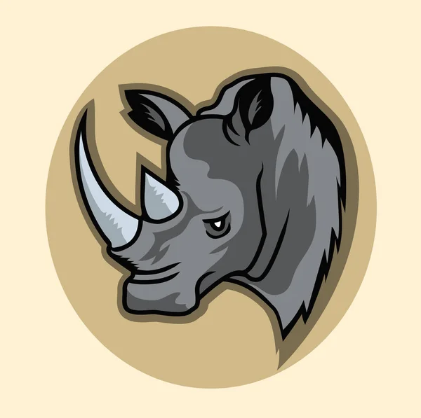 Kleurrijke Rhino Ontwerpen Voor Logo Vectorillustratie — Stockvector