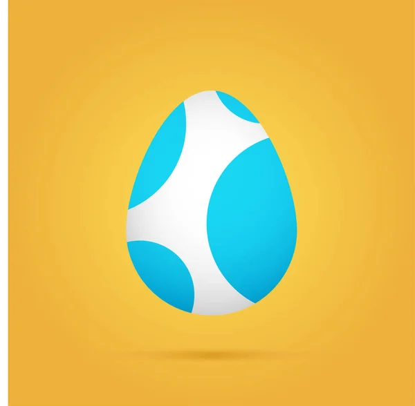 Doto uovo di Pasqua colorato su sfondo giallo. Illustrazione vettoriale . — Vettoriale Stock