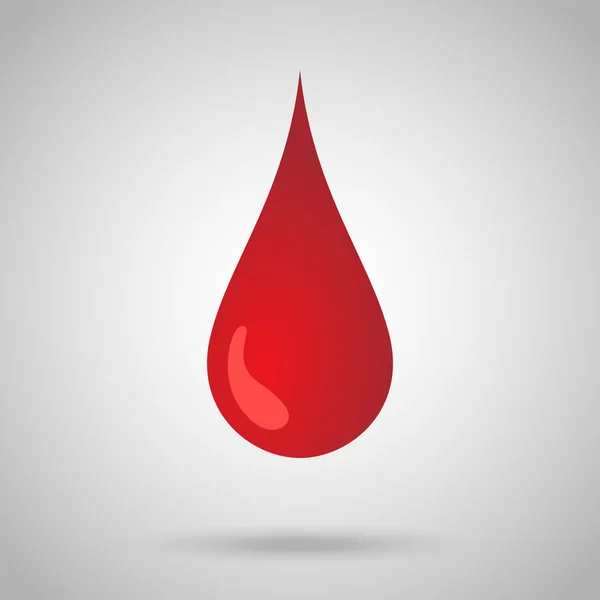 Doação de sangue vermelho gota isolada em branco. Ilustração vetorial EPS 10 . —  Vetores de Stock