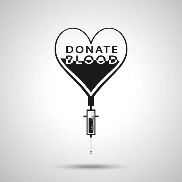 Darować koncepcja krew. Serca sprawia, że upuść licznik transfuzji. Ilustracja wektorowa Eps 10. — Wektor stockowy