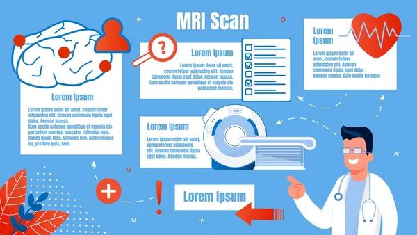 Plakát Moderní vybavení Inscription Mri Scanner. — Stockový vektor