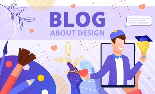 Designer Blogger Creative Tutorial Presentation — Stock vektor