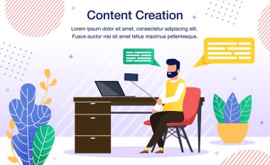 Video Live Streaming Flat Vector Poster Template
