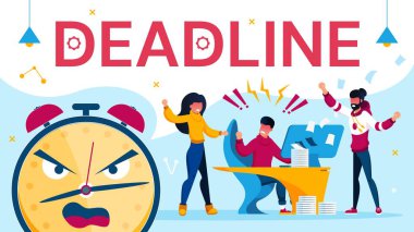 Son teslim tarihi aşırı çalışma ve Kızgın Bağıran İş Arkadaşı Takımı