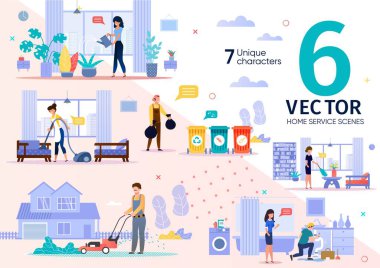 Ev işleri, Tesisat Servisi Vektör Sahneleri