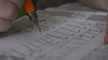 okul öncesi bir defter kalem karakterleri yazım