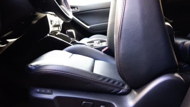 Ajuste automático del asiento en un coche de clase business — Vídeos de Stock