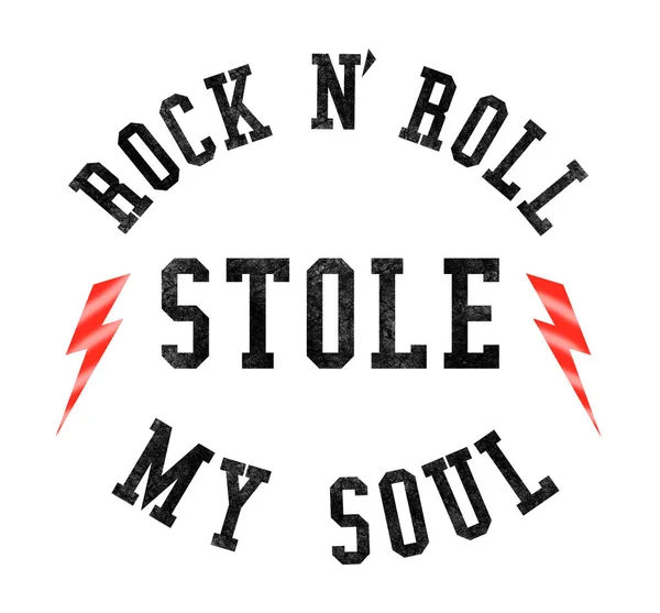 Rock Slogan Grafiki Dla Shirt — Zdjęcie stockowe