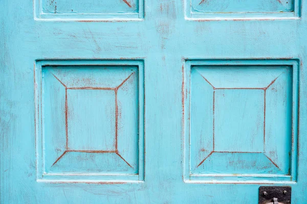 Close up detalhe de fundo de madeira ciano azul vintage e rústico — Fotografia de Stock