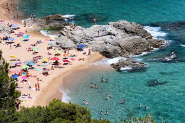 Sa Boadella plajı Lloret de Mar