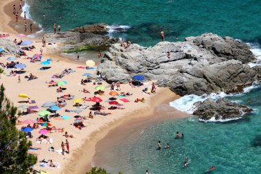 Costa Brava yaz plaj