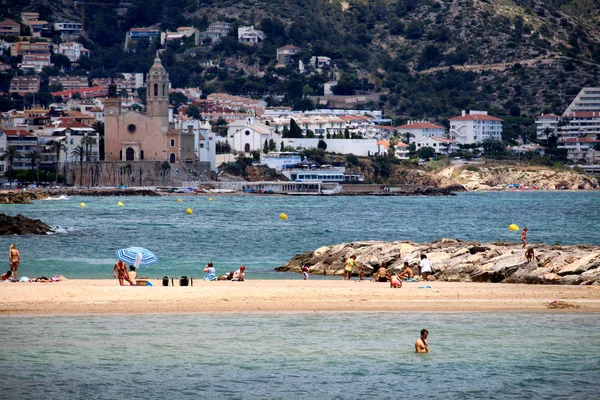 Sitges Beach, Španělsko — Stock fotografie