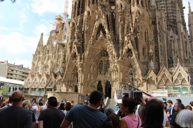 Sagrada Familia after Barcelona attack clipart