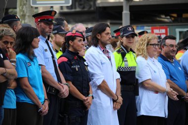 Barcelona'da terörizme karşı tezahürü