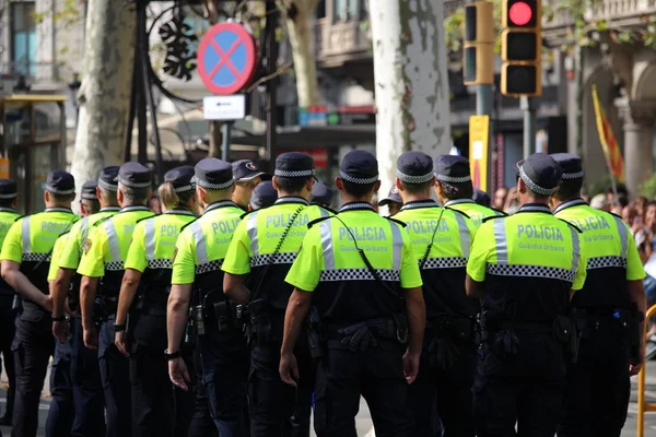 Polícia contra o terrorismo Barcelona — Fotografia de Stock