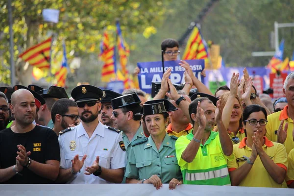 Barcelona'da terörizme karşı tezahürü
