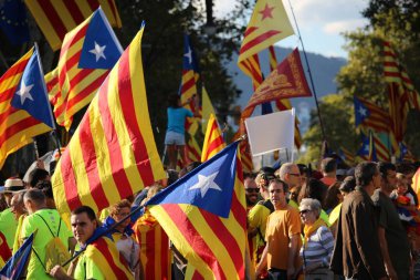 Catalan independentist flags clipart