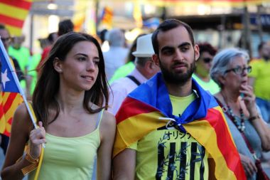 Catalonia bağımsızlığı için miting