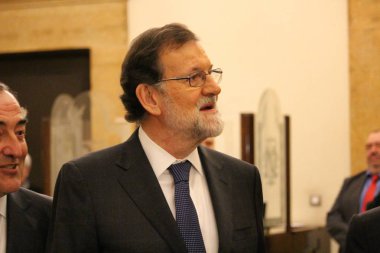 Mariano Rajoy first appearance in Barcelona after 155 clipart