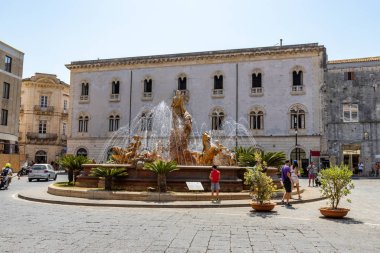 Artemide çeşmesi Syracuse Sicilya