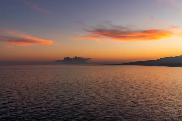 Roca Gibraltar al atardecer — Foto de Stock