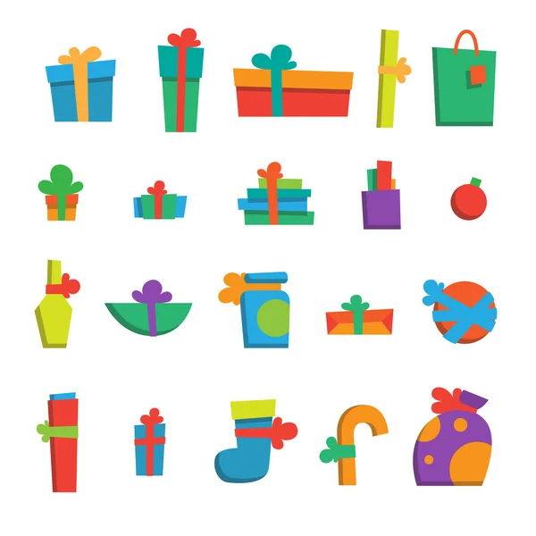 Set of different gifts for happy new year — Stockový vektor