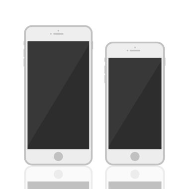 Yeni düz stil siyah renk cep telefonu akıllı telefon koleksiyonu.