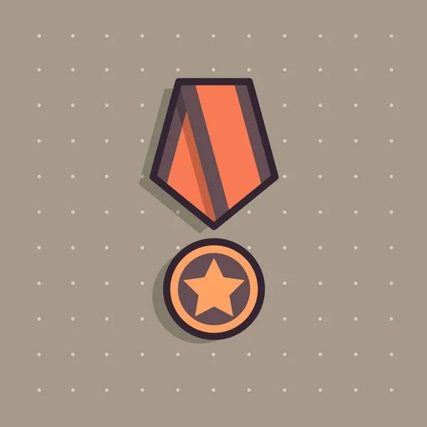Icono de la medalla de premio conmemorativo público . — Vector de stock