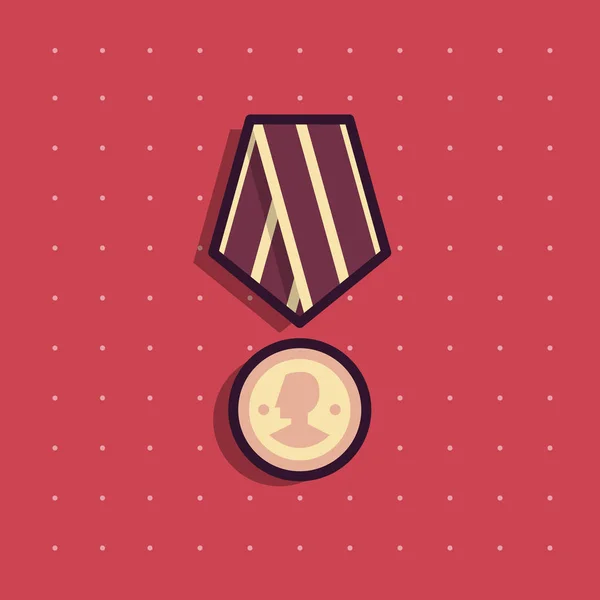 Icono de la medalla de premio conmemorativo público . — Vector de stock