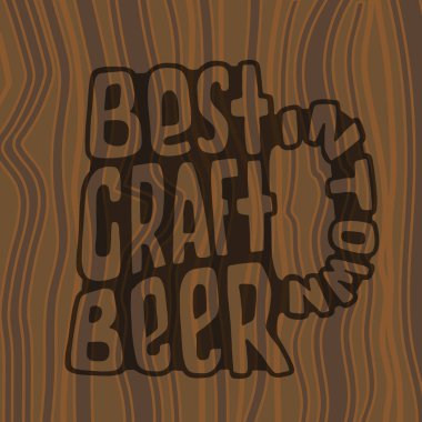 En iyi tekne bira cam yazı elle çizilmiş.