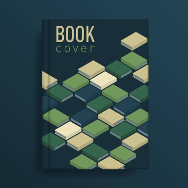 Kitap kapağı ile yeşil kitap süsleme