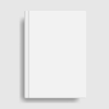Kitap kapağı mockup. Boş beyaz şablon.