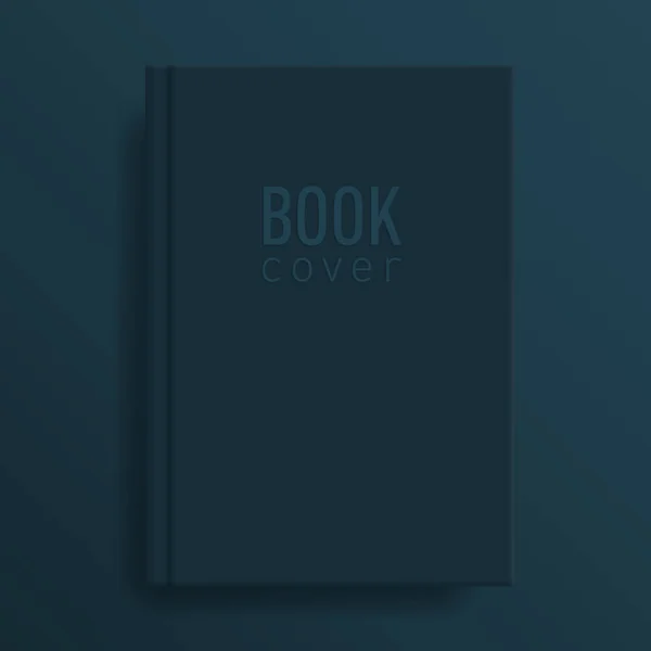 Book cover mockup. Deep indigo colour. — Stock Vector