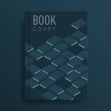 Kitap kapağı mockup. Derin çivit rengi.