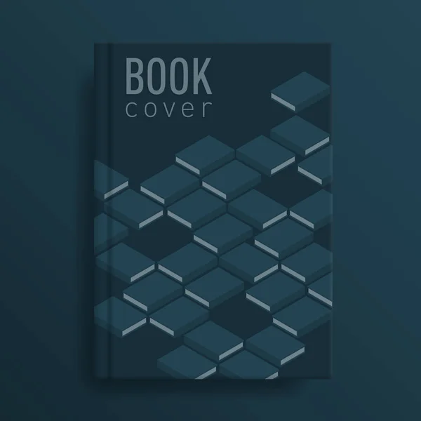 Boken täcker mockup. Djupt indigo färg. — Stock vektor