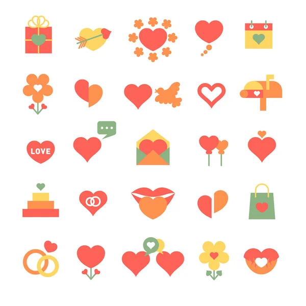 Set of different hearts icons — Stock Vector