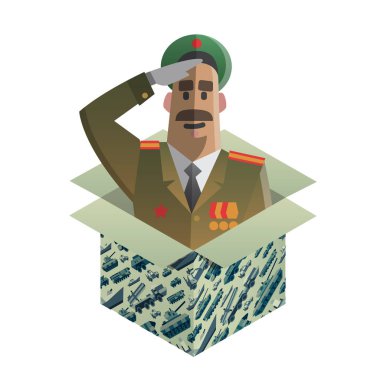 Anavatan savunucuları gününün izometrik Hediyelik.