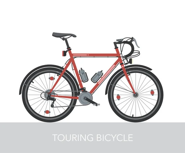 Trekking cykel konfiguration. Vektor. — Stock vektor