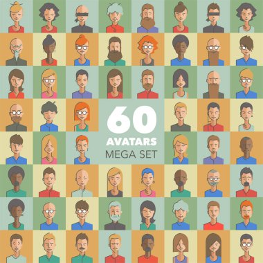 Erkek, kadın karakter avatarlarla yüzleşir