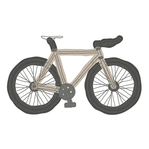 Fastväxlad cykel med en hastighet — Stock vektor