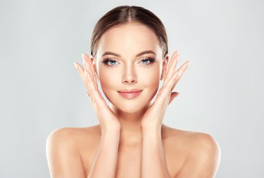 Woman with Clean Fresh Skin clipart