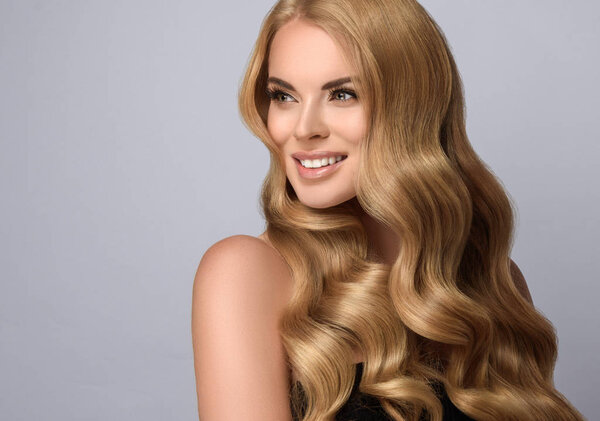 girl with long  and  wavy hair